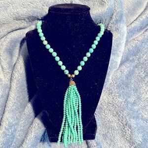 Turquoise tassel necklace